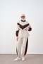 Women's Double Color Adjustable Waist Zipper Suit Cream - 6