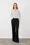 Floral Patterned Relaxed Fit Satin Shirt - Ecru - 2