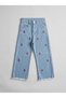 Girl's Cherry Embroidered Jeans - 2