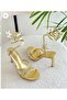 Rene Caovilla Cleo 105 Star Sandals in Satin women Gold - 4