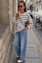 Premium Oversize Striped Knitwear Sweater - Pink - 2