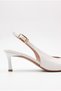 Women's Kitten Heel Elegant Buckle Detailed White Heeled Shoes, Low Heel Wedding - Nikah Shoes - 4