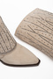 Women's Cowboy Boots Pointed Toe Stone Detailed Thick Heel Western Boots - 5