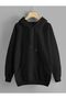 Men's Hooded Sweatshirt Black Leopard Back Print - 2