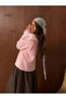 Lace Collar Detailed Plush Cardigan 2901 - Powder - 4