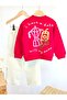 Girl's and Boy's 3 Thread Non-Embroidered Sweatshirt Gabardine Pants Top and Bottom Set - 4