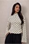 Women's High Neck Corset Detailed Wide Sleeve Blouse