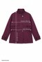 Belted Stand Collar Lined Plum Short Trench Coat - 3