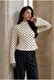 Women's High Neck Corset Detailed Wide Sleeve Blouse - 3