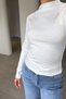 New Season High Neck Long Sleeve Blouse - White - 2