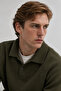 Button Detailed Polo Collar Men's Knitwear Sweater |   Mew5111320-1