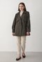 Women's Bitter Brown Double Breasted Collar Lined Trench Coat - 3