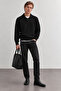 Button Detailed Polo Collar Men's Knitwear Sweater |   Mew5111320-1