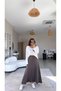 Brown Corseted Knitwear Kiloş Skirt - 5