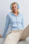 Women's Zip-Up Sweatshirt - Baby Blue - 3
