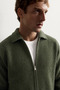 Men's Oversize Double Zipper Knitwear Jacket - 2