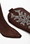 Women's Cowboy Boots Pointed Toe Embroidery Detailed Thick Heel Western Boots - 6
