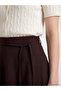 Alita City Lcw Vision Brown Viscose Straight Midi Women's Skirt with a Difference - 3