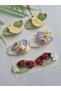 Girl's Hair Accessory Handmade, Suitable for Every Outfit, Colorful Organic 6-Piece Mixed Hair Accessory Organic Snap Clip Set - 6