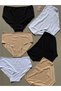 Women's Cotton Modal Fabric High Waist Non-Marking 6-Pack White, Nude, Black Bato Panties