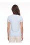 Baby Blue Organic Cotton Crew Neck Short Sleeve T-Shirt with Handcrafted Embroidery and Print Detail - 3