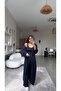 Navy Blue Thin Modal Triple Kimono Athlete Pants Set - 5