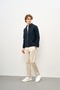 Shirt / Collar Zippered Cashmere Coat 5610 - 3