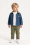 Baby Boy Cool Way Denim Jacket and Trousers Set Khaki
