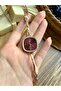 Vintage Square Gold Inside Burgundy Women's Wristwatch - 4