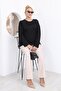 Plus Size Blouse with Stone-Embellished Sleeves and Chiffon Detailing - 3
