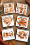 Autumn Coffee and Book Themed Mini Notepad Set
