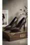 800 Shiny Leather Pointed Toe Goblet Heeled Shoes