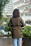 Women's Fur Lined Short Coat with Drawstring Waist |   Zippered Plush Hooded Coat - 4