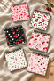 Cute Cherry and Flower Pattern Mini Notepad Set