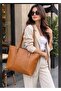 Women's Large Size Arm and Shoulder Bag Suitable for Laptop and Books