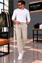 Men's Regular Fit Jogger Fabric Pants - 4