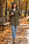 Women's Fur Lined Short Coat with Drawstring Waist |   Zippered Plush Hooded Coat - 2