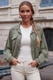 Khaki Shirt Collar Cuffed Sleeves Snap Fasteners Casual Tencel Fabric Oversize Woven Jacket 65 75 - 4