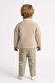Baby Boy Cardigan Pants Shirt Set Khaki - 2