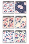 Pink Rose and Botanical Patterned Mini Notepad Set - 2