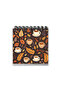 Coffee and Autumn Leaf Patterned Mini Notepad Set - 5