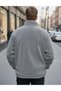 Unisex Oversize, Zippered, High Collar, Elastic Waist, Plush Jacket - 2