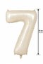 7 Cream Number Foil Balloons 76 cm 34 Inch Large Size Seven Number Balloon Birthday Age Party Celebration Photo Concept Balloon - 3