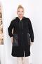 Plus Size Parachute Fabric Tunic Cardigan with Pockets - 5