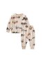 Patterned Pajama Set 2-8 Years Ecru Airplane Pattern - 2