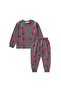 Patterned Pajama Set 2-8 Years Anthracite - 2