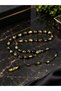 Golden Rosary Luxury Black Aircraft Glass Prayer Beads – with Gold Particles & Handcrafted - 2