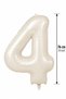 4 Cream Number Foil Balloons 76 cm 34 Inch Large Size Four Number Balloons Birthday Age Party Celebration Photo Concept Balloon - 3