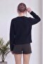 Women's Embroidered Sleeves V-Neck Buttoned Soft Textured Knitwear Cardigan Ecru, Brown, Camel, Black - 7
