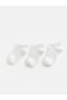 Alita City White Plain 3-Pack Baby Girl Booties Socks with a Difference